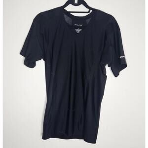 AlignMed Postural Fitness Shirt Mens XL Black V Neck Compression Training